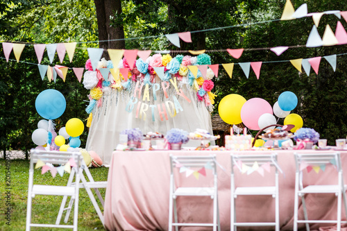 Canvas Print birthday party decor balloons