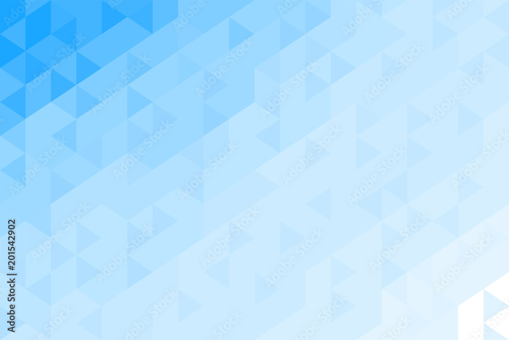 Fototapeta premium Abstract geometric pattern from triangles. Blue sky, water. Back plan. Vector illustration.