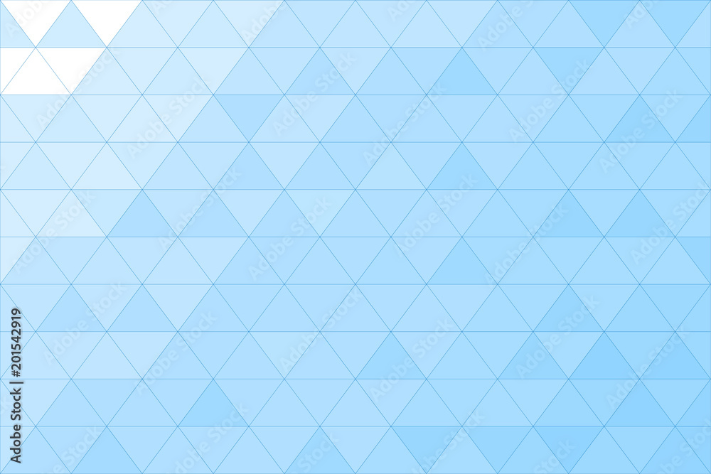 Fototapeta premium Abstract geometric pattern from triangles. Blue sky, water. Back plan. Vector illustration.