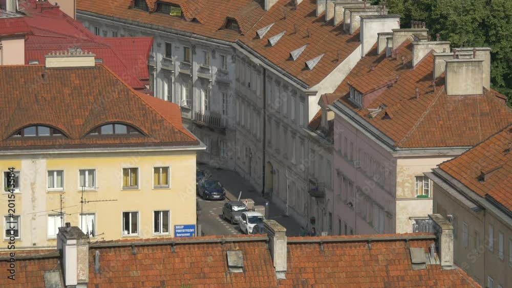 Row of buildings seen from above Row of buildings seen from above