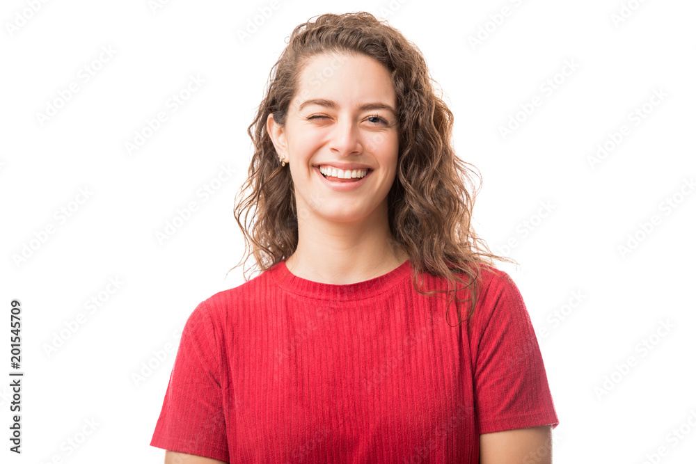 Beautiful woman winking Beautiful woman winking