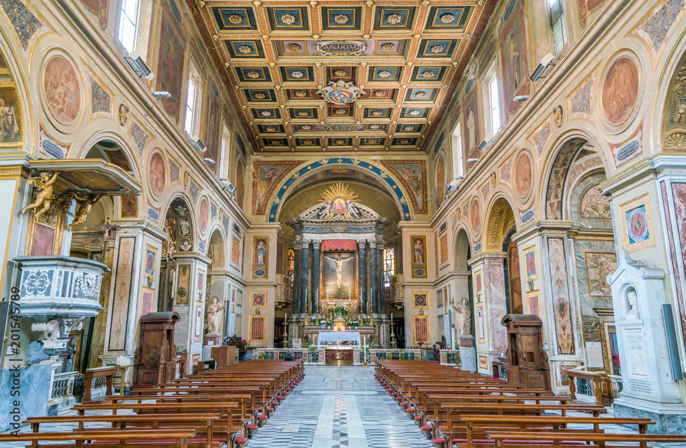 Basilica of Saint Lawrence in Lucina in Rome, Italy.