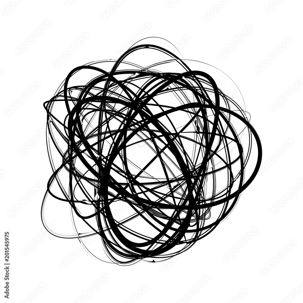 Chaotic hand drawn scribble circles on white Chaotic hand drawn scribble circles on white