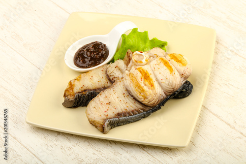 Grilled shark steak