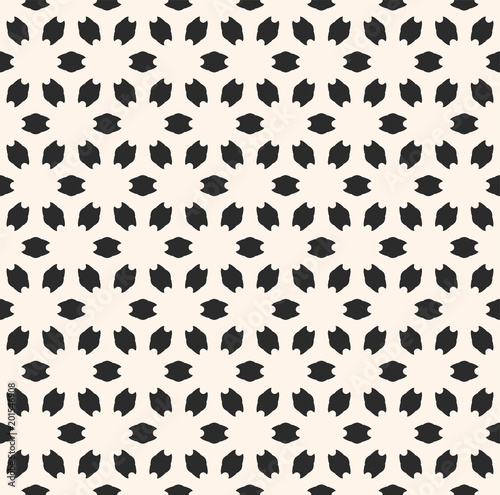 Abstract floral geometric seamless pattern. Simple vector texture