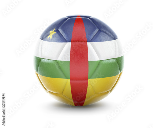 High qualitiy soccer ball with the flag of Central African Republic rendering.(series)