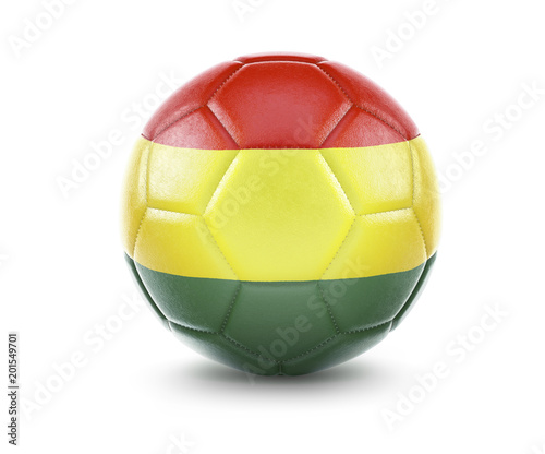 High qualitiy soccer ball with the flag of Bolivia rendering. series 