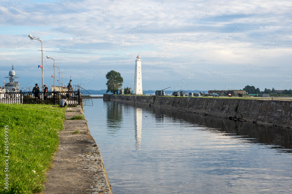 Petrovsky channel and lighthouse