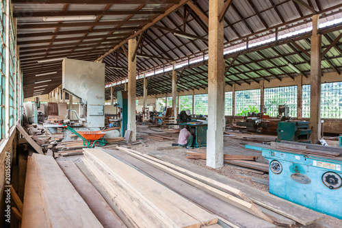carpentry factory with African operators