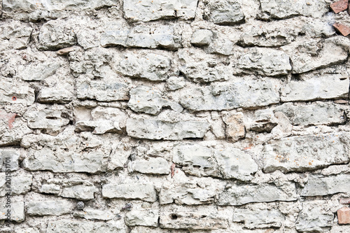 Cracked brick wall, blocks in a line background