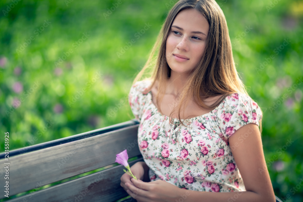 Authentic portrait of a young woman Authentic portrait of a young woman