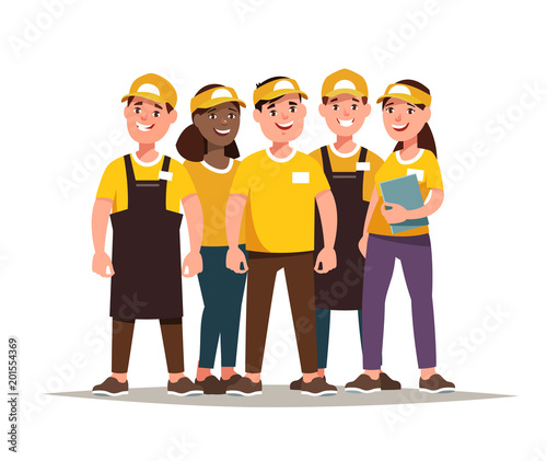 Restaurant fast food worker teamwork