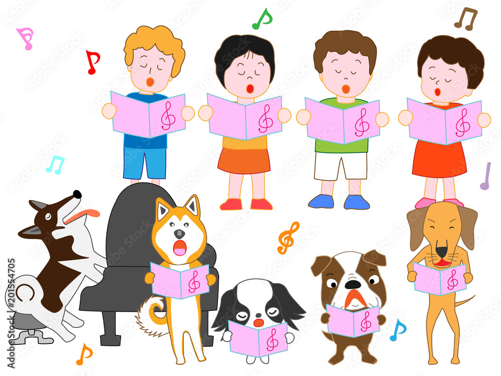 子どもたちとペットのコーラス 子どもたちとペットのコーラス