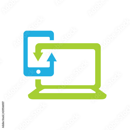 Mobile Laptop Icon Design