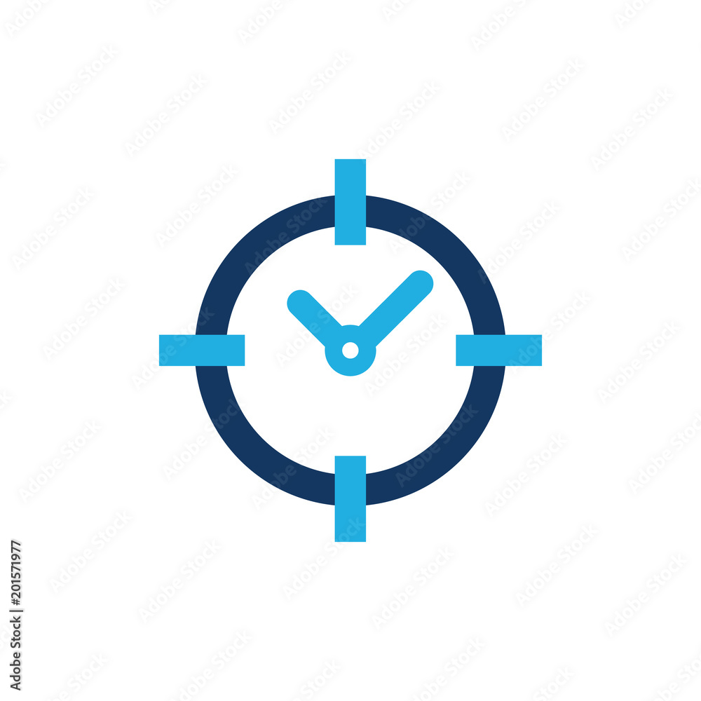 Time Target Logo Icon Design Time Target Logo Icon Design