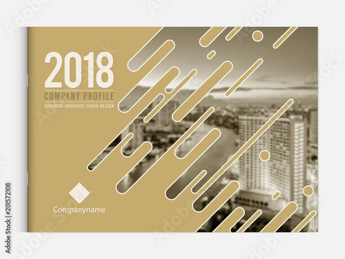 Cover design template corporate business annual report brochure poster company profile catalog magazine flyer booklet leaflet. Cover page design element A4 landscape sample image with Gradient Mesh.
