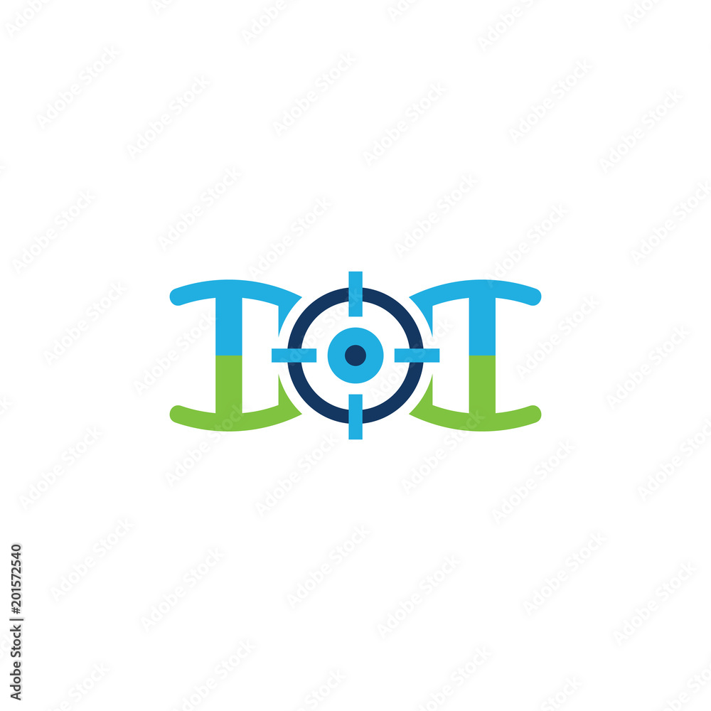 Dna Target Logo Icon Design