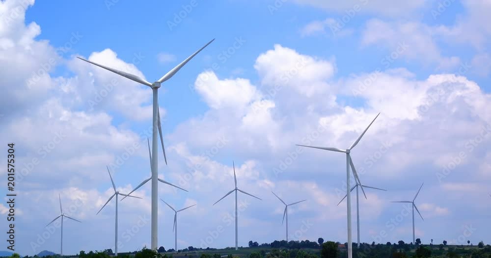 Wind turbine and cloud sky for electric energy Wind turbine and cloud sky for electric energy