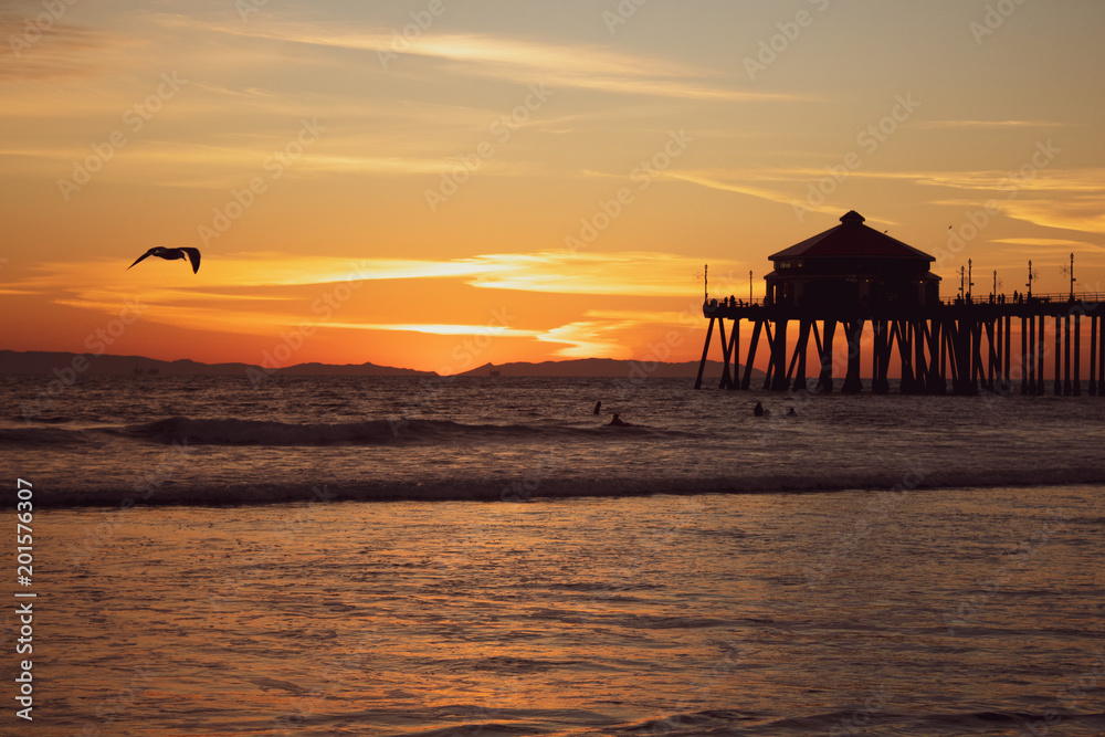 Huntington Beach Pier at Sunset Huntington Beach Pier at Sunset