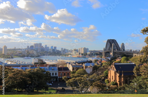 Harbour bridge Sydney harbour cityscape Sydney Australia photo