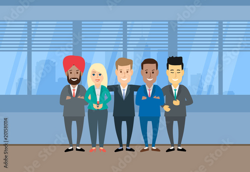 international business team in office.multicultural people