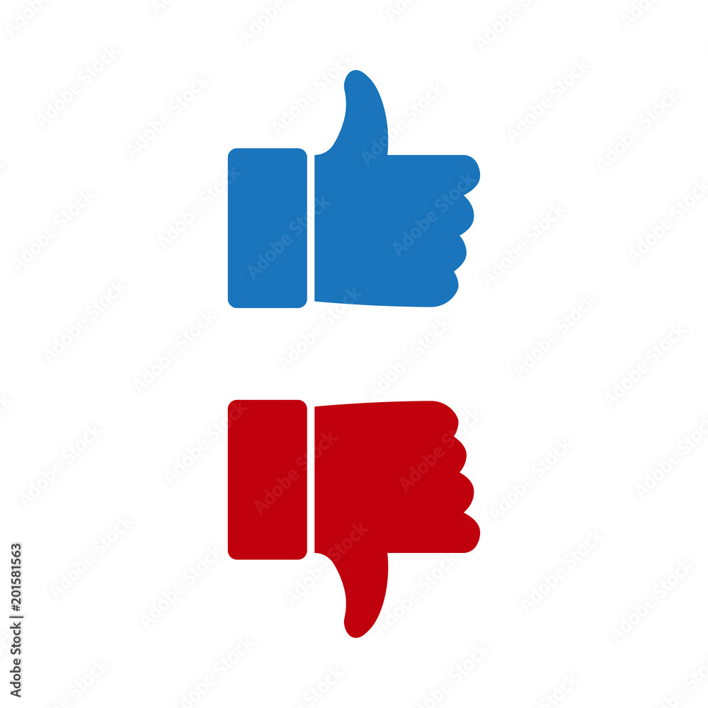 Like and unlike icon, vector illustration Like and unlike icon, vector illustration