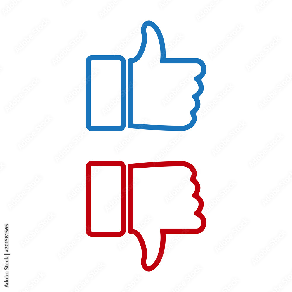 Like and unlike icon, vector illustration Like and unlike icon, vector illustration