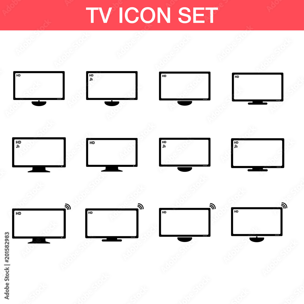 Television vector icon, tv symbol Television vector icon, tv symbol