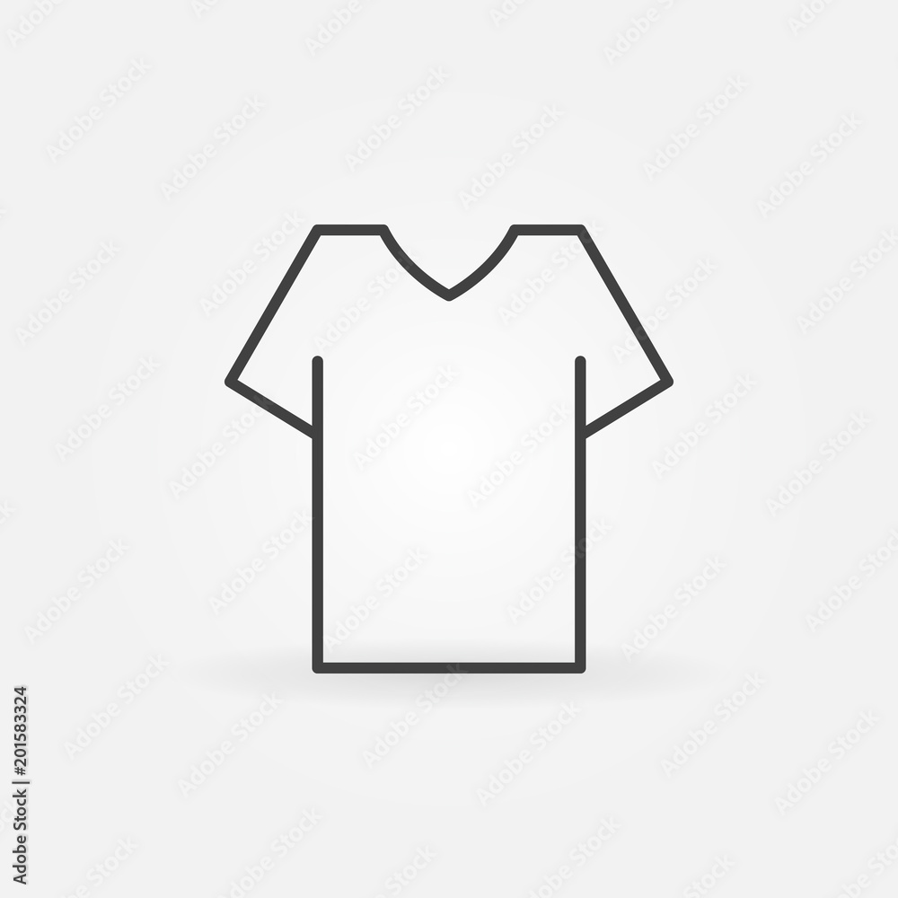 T-shirt line icon - vector shirt outline sign T-shirt line icon - vector shirt outline sign