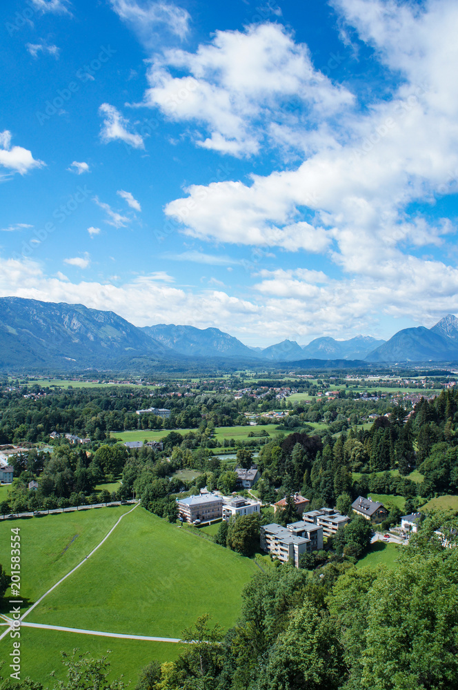 オーストリアのザルツブルクの街並み