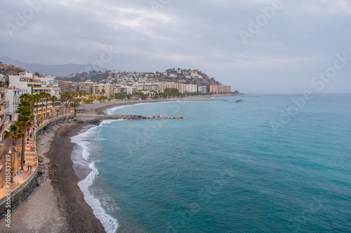 Panoramic view of the beach of Almuñecar in Granada © Marlene Vicente