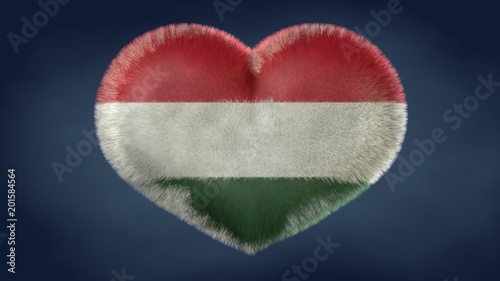 Cuore bandiera dell'Ungheria. © INetizen