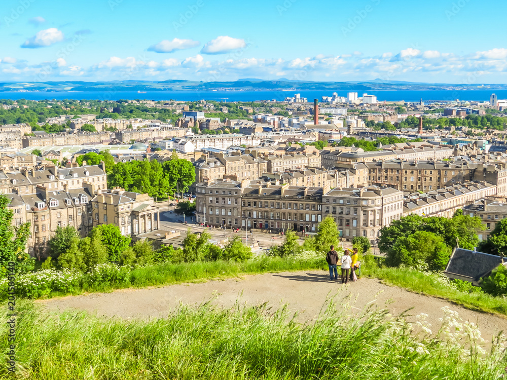 View of the Edinburgh from Calton Hill, Scotland, UK