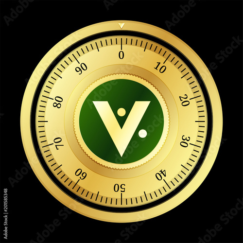 VeriCoin (VRC) criptocurrency safe lock photo