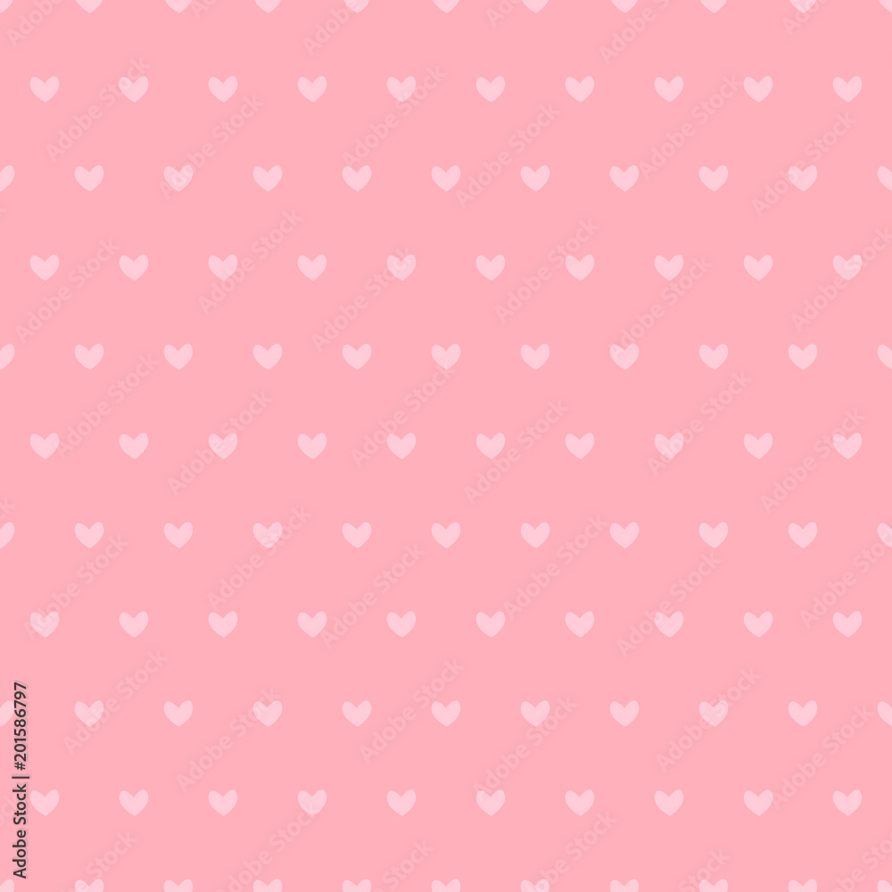 Seamless Pattern with Cute Small Pink Hearts.