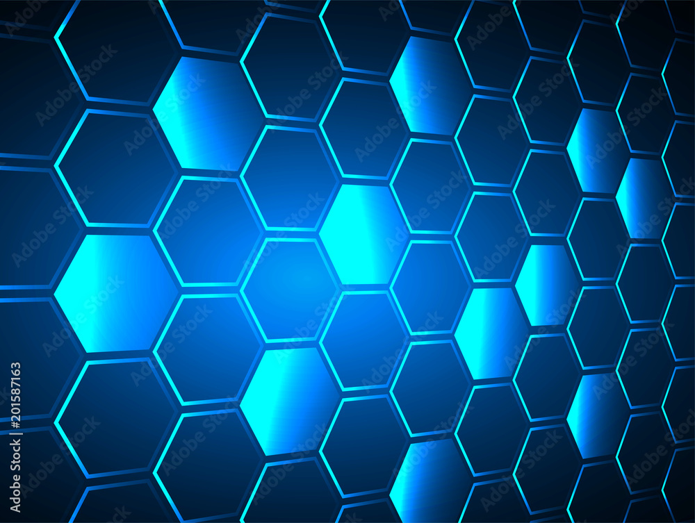 blue Hexagon grid background blue Hexagon grid background