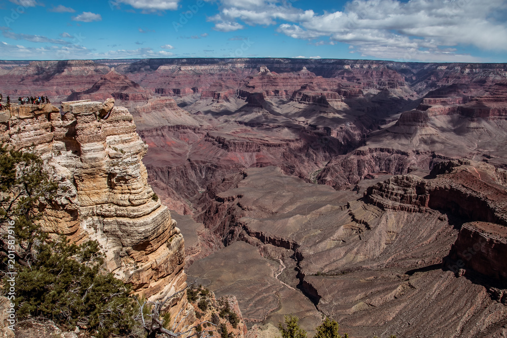 Sheer slopes of the canyon under the sun's rays Sheer slopes of the canyon under the sun's rays