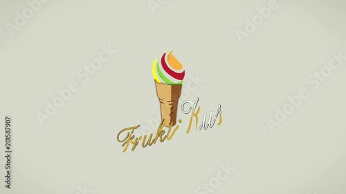 Frukti Kus - logo of fruit ice cream photo