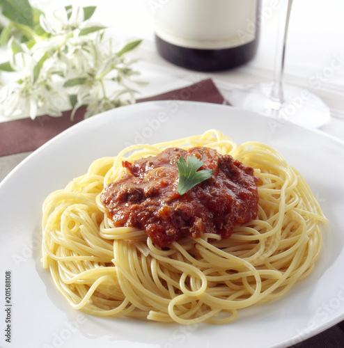 ミートソーススパゲティー (Spaghetti with meat sauce)