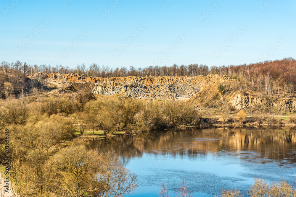 Fragment of the Sluch River near the city of Novograd-Volynsky, Zhytomyr region, Ukraine. This fast, clean river attracts lovers of fishing. Fragment of the Sluch River near the city of Novograd-Volynsky, Zhytomyr region, Ukraine. This fast, clean river attracts lovers of fishing.