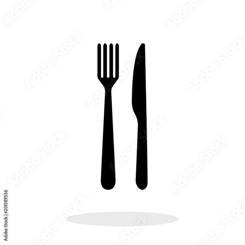 Fork and knife vector icon