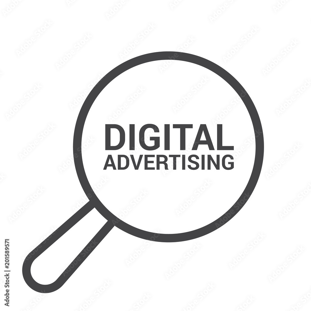 4143015 Marketing Concept: Magnifying Optical Glass With Words Digital Advertising 4143015 Marketing Concept: Magnifying Optical Glass With Words Digital Advertising