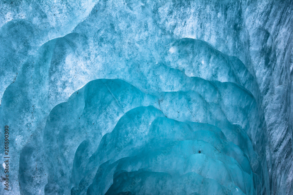 The entrance to Mer de Glace glacier, in Chamonix Mont Blanc