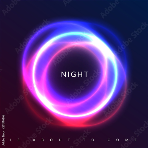 Abstract night party banner in glamour design style, modern flyer in A4 with colourful background