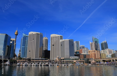 Darling Harbour in Sydney cityscape Australia
