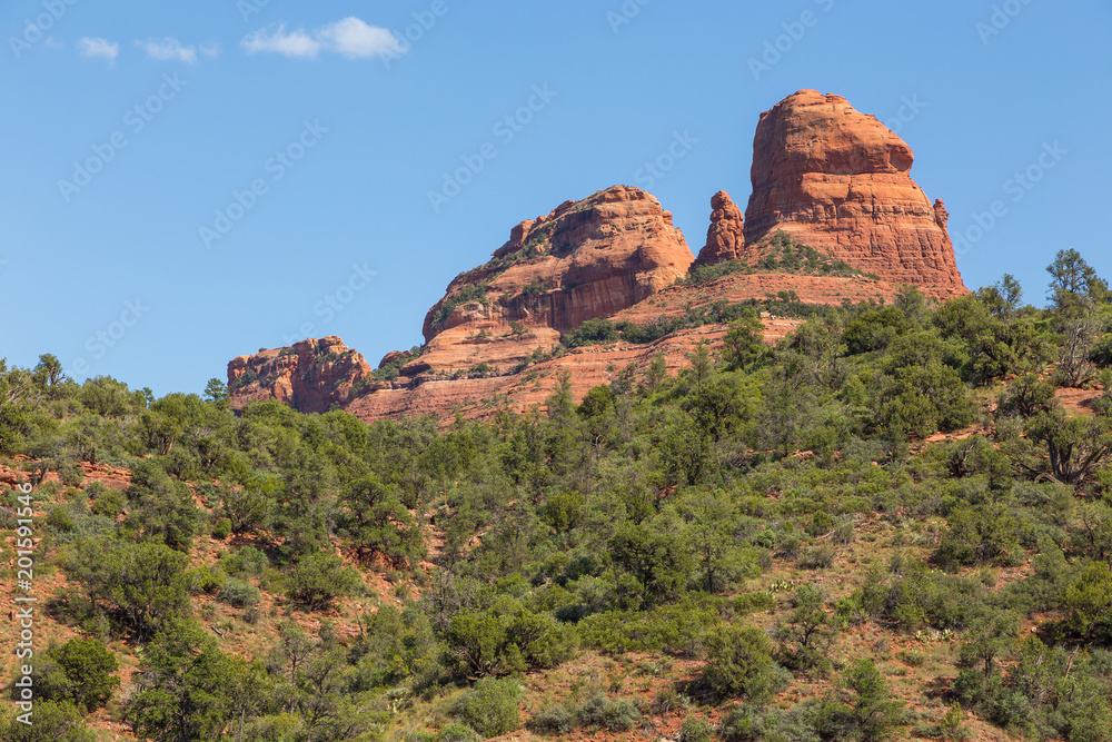 The natural beauty of the red rock canyons and sandstone.