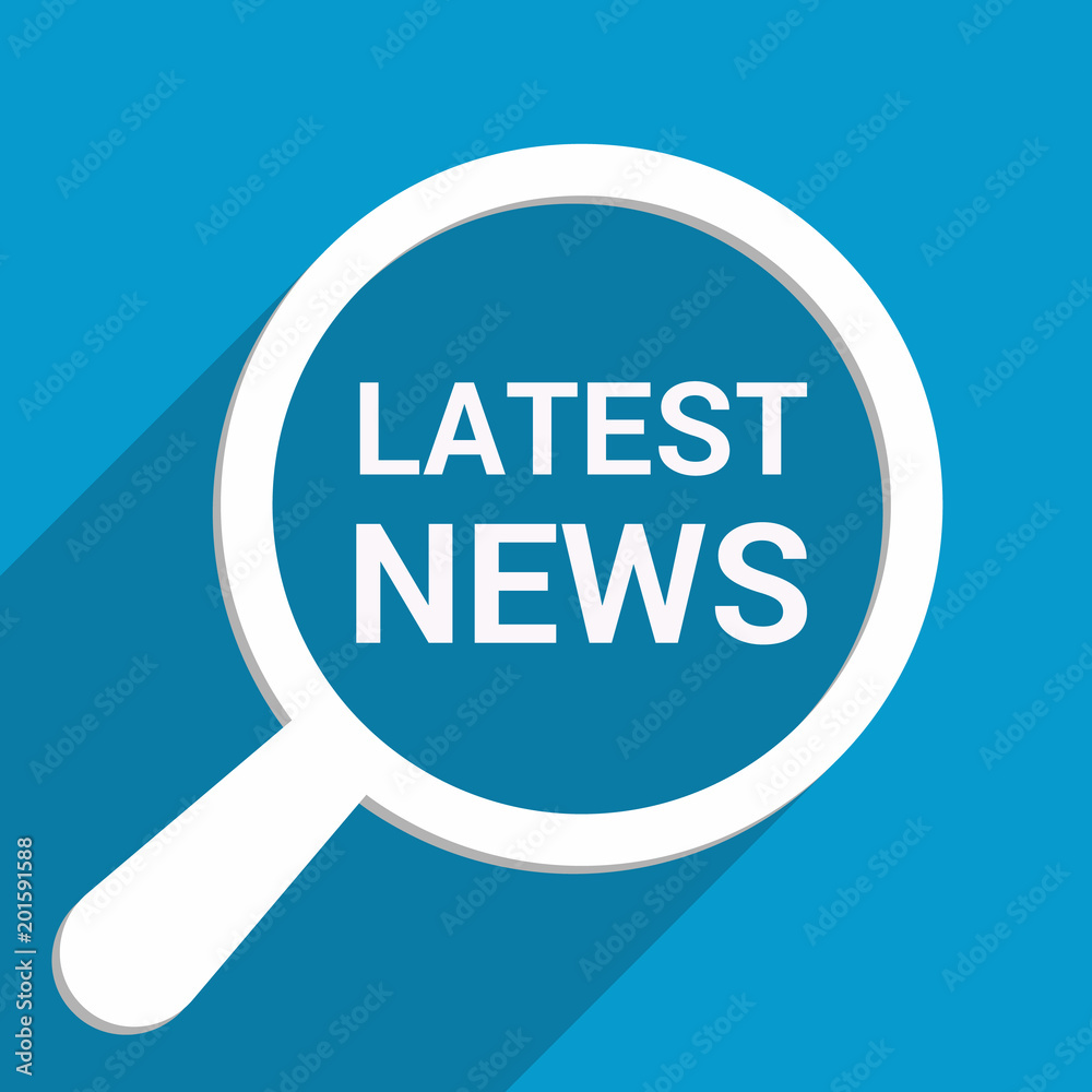 News Concept: Magnifying Optical Glass With Words Latest News News Concept: Magnifying Optical Glass With Words Latest News