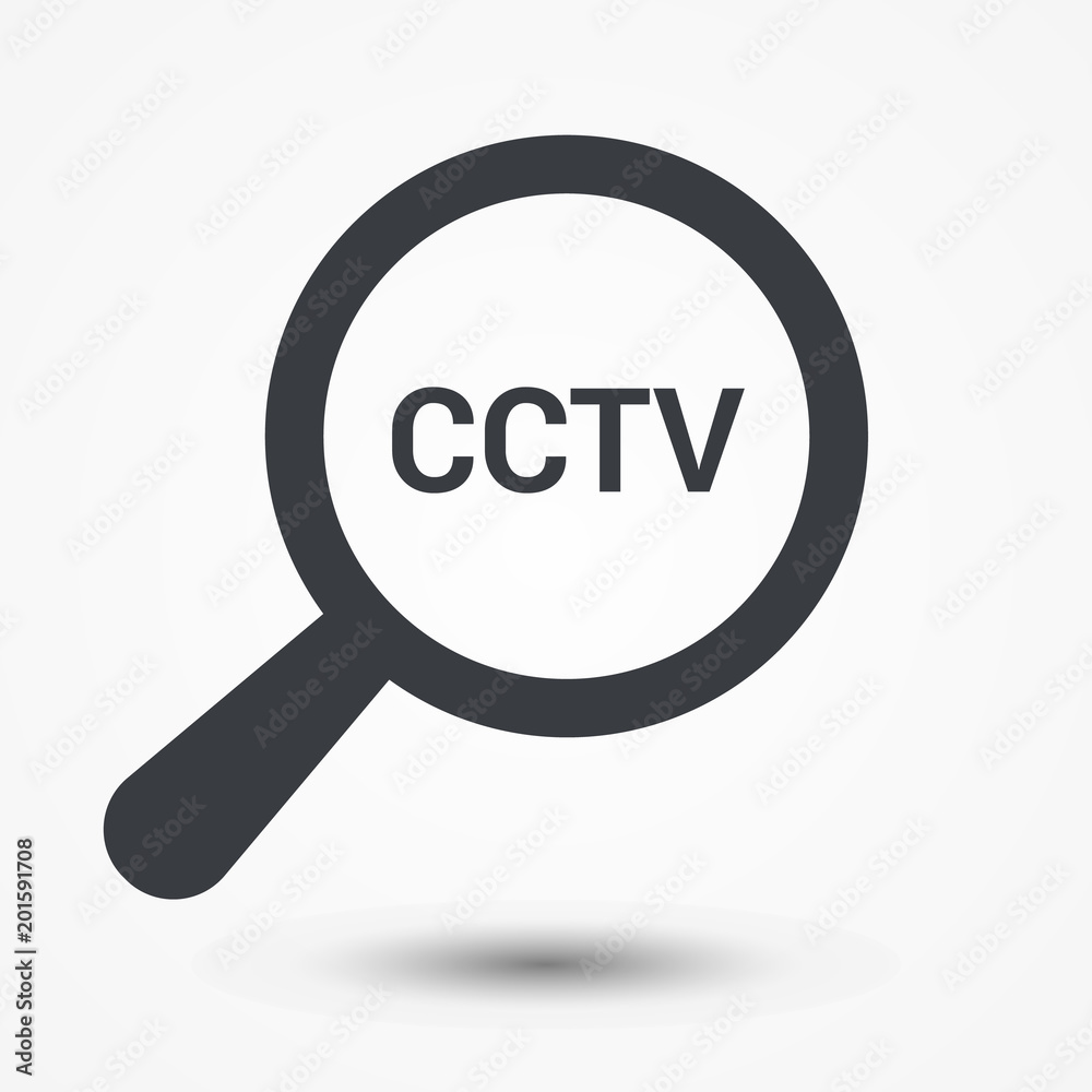 Privacy Concept: Magnifying Optical Glass With Words Cctv Privacy Concept: Magnifying Optical Glass With Words Cctv