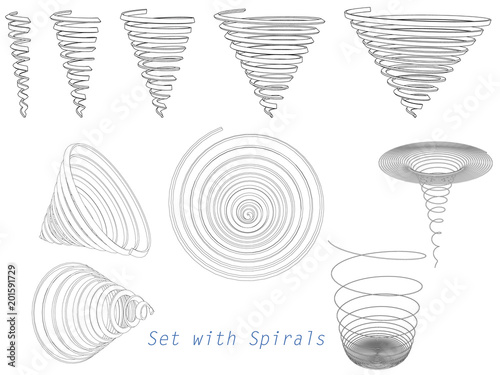 Set with spirals