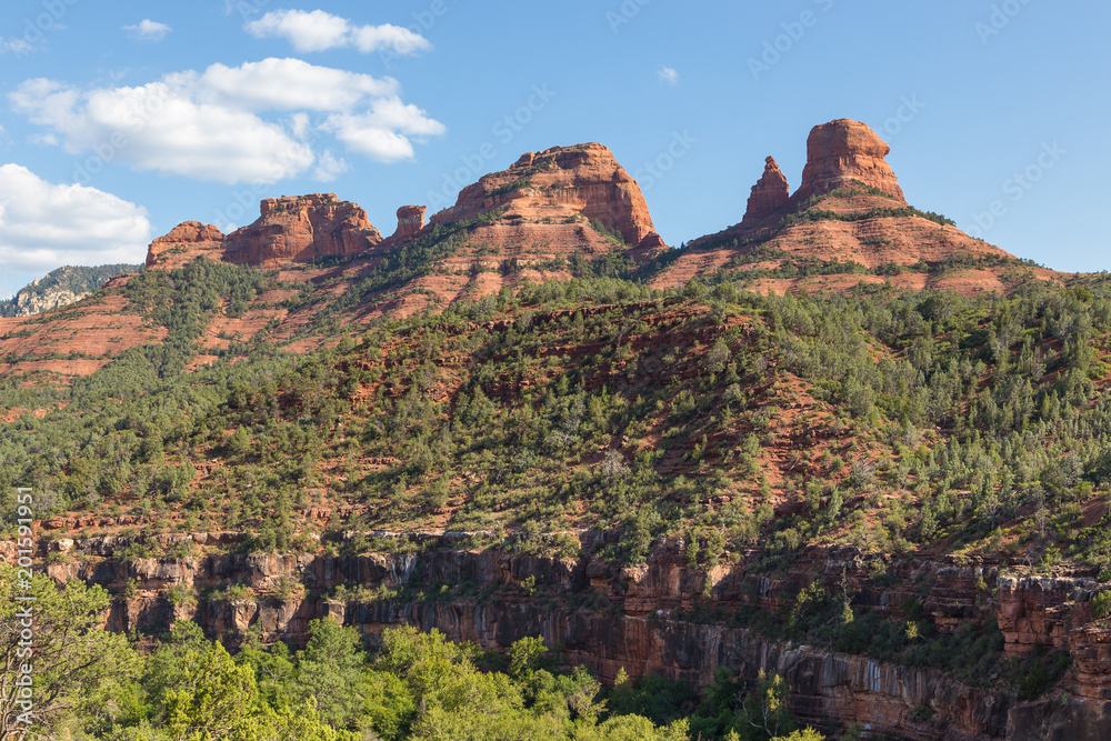 The natural beauty of the red rock canyons and sandstone.